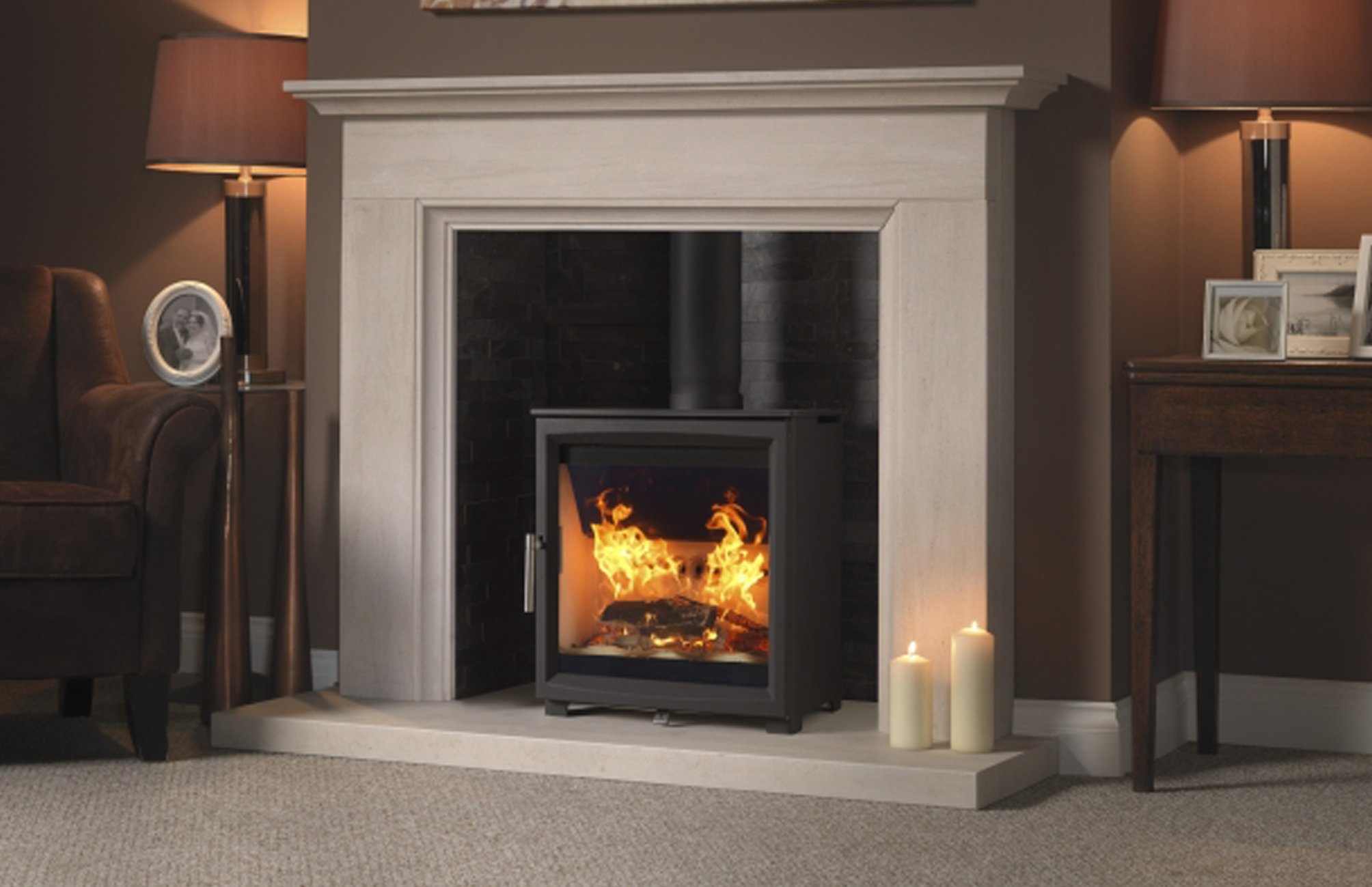 Fireline Woodtec W Wide Woodburning Stove Stonewoods