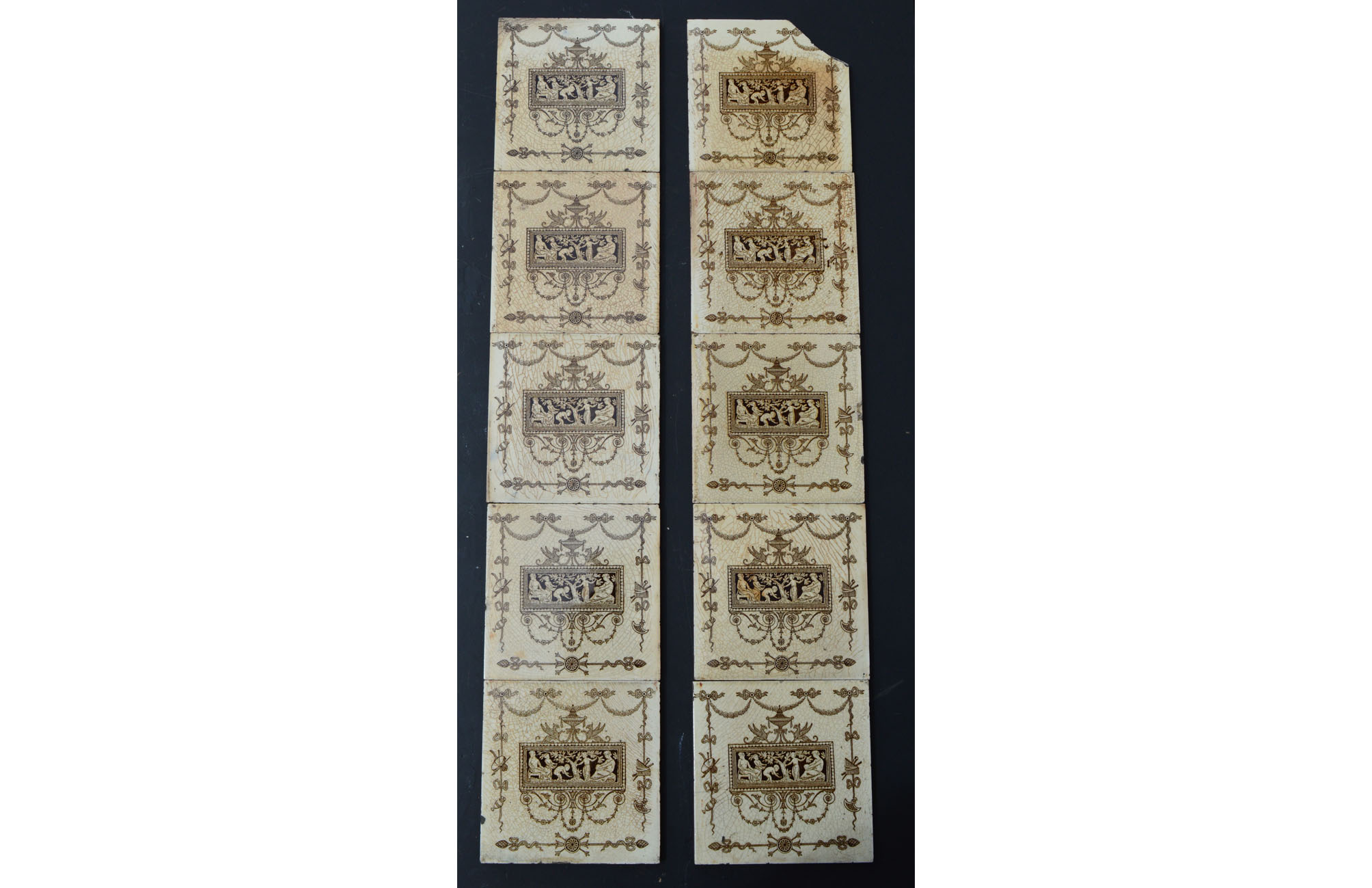 Original Josiah Wedgwood & Sons Etruria Tile Set | Stonewoods