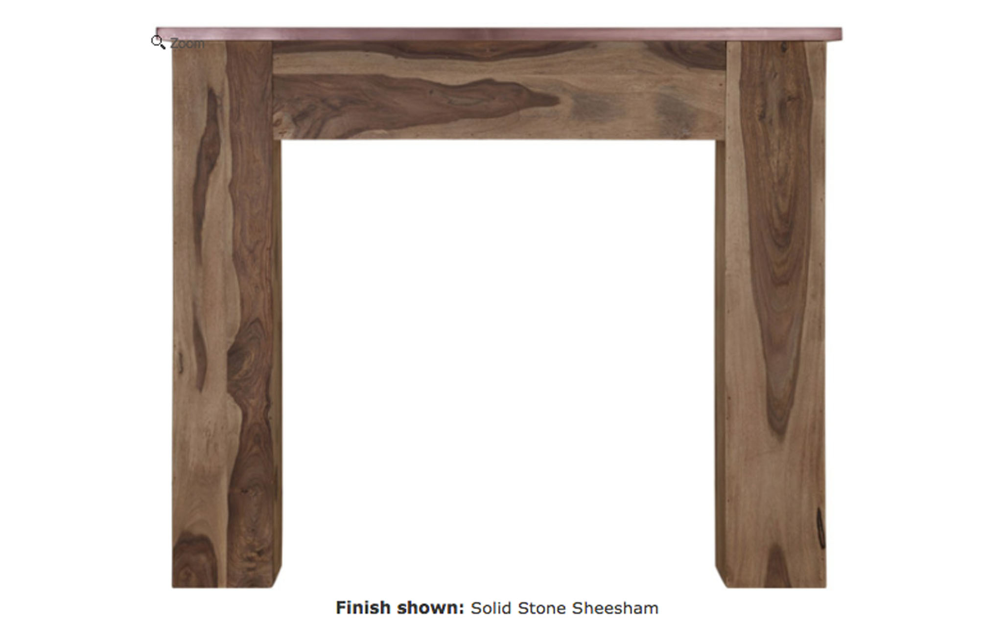 New England Wooden Fireplace Surround With Copper Cloak Shelf
