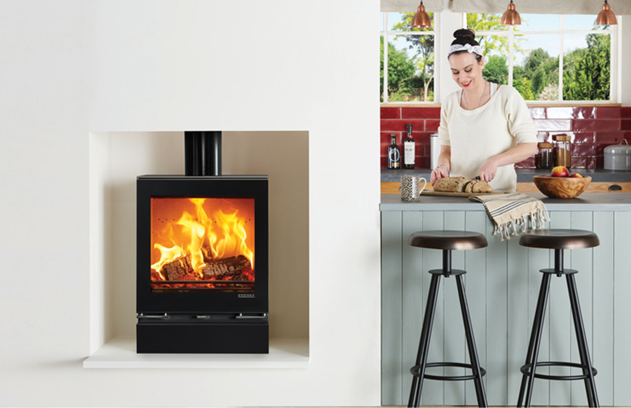 Stovax Vision Medium Woodburning & Multifuel Stove Stonewoods