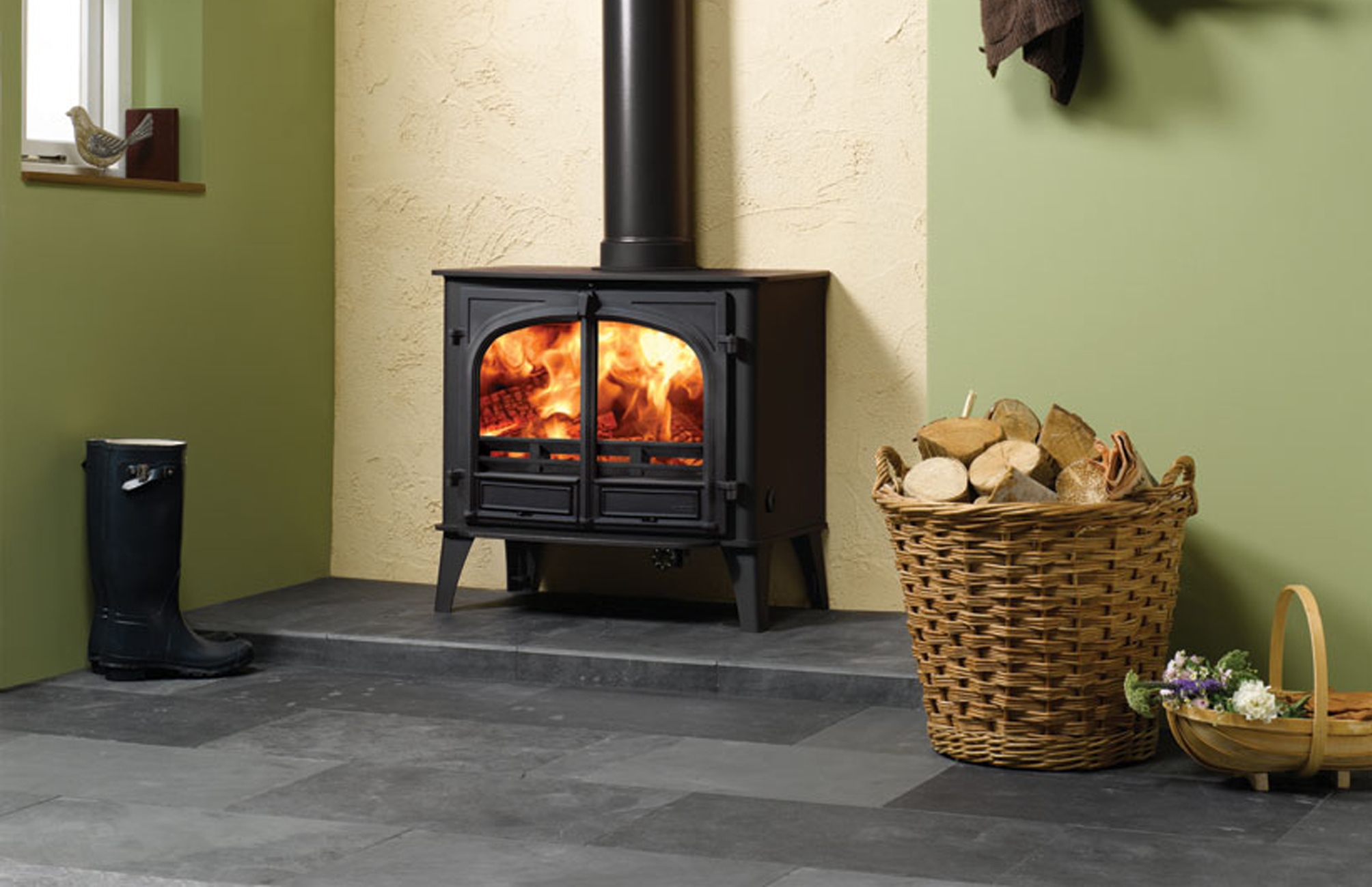 Stovax Stockton 11 MK2 Boiler Woodburning & MultiFuel Stove Stonewoods