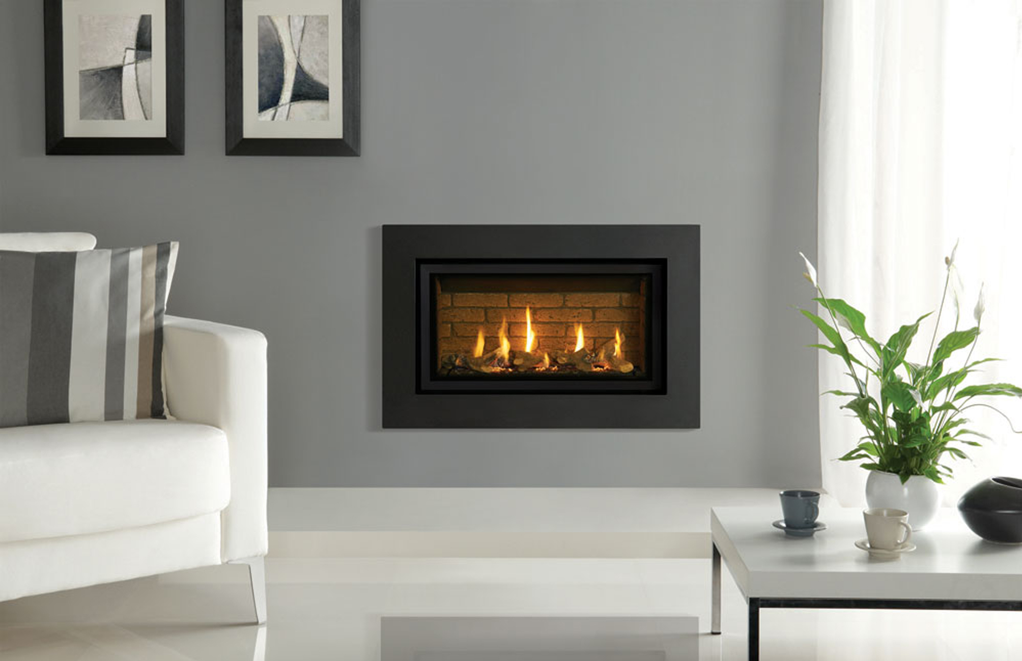 Gazco Studio Slimline Glass Fronted Gas Fire | Stonewoods