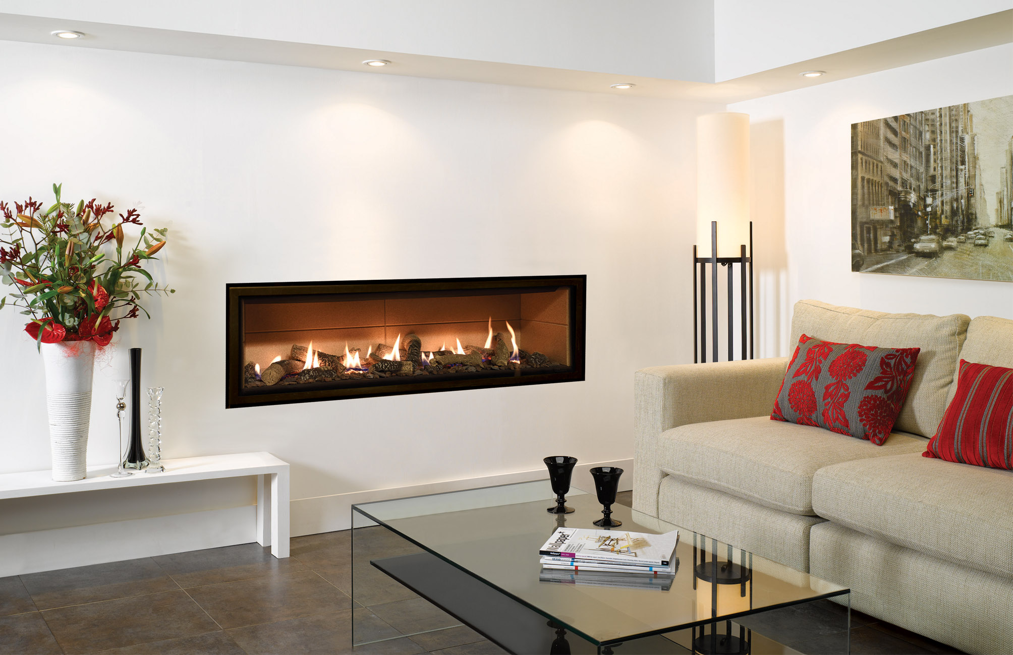 Gazco Studio 3 Glass Fronted Gas Fire Stonewoods