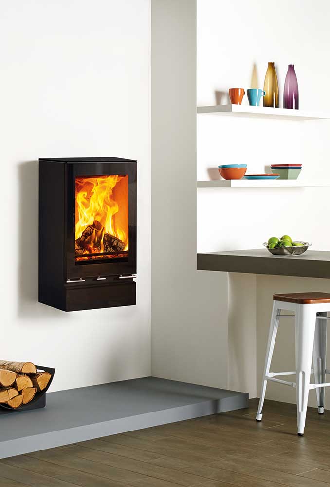 Stovax Vision Midi T Eco Wall Hung Woodburning & Multifuel Stove